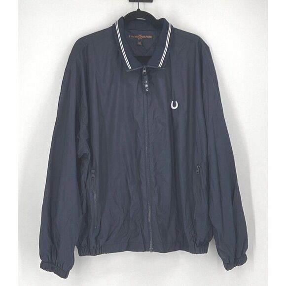 Tommy Hilfiger Other - Tommy Hilfiger Golf Windbreaker U Logo Zip Front Mens Size XL Blue Y2K